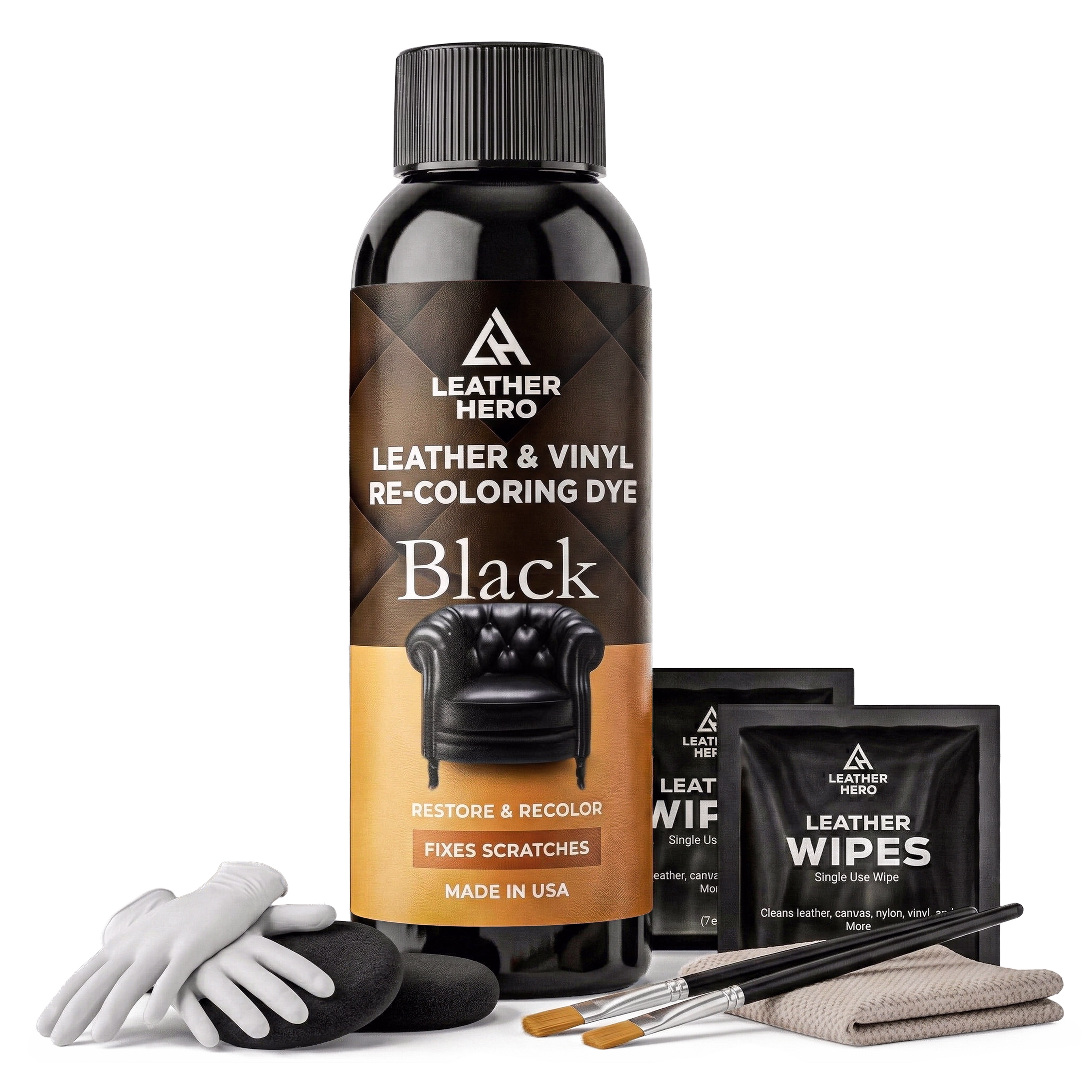 Leather Hero Recoloring Dye Kit Black Color Restoration product